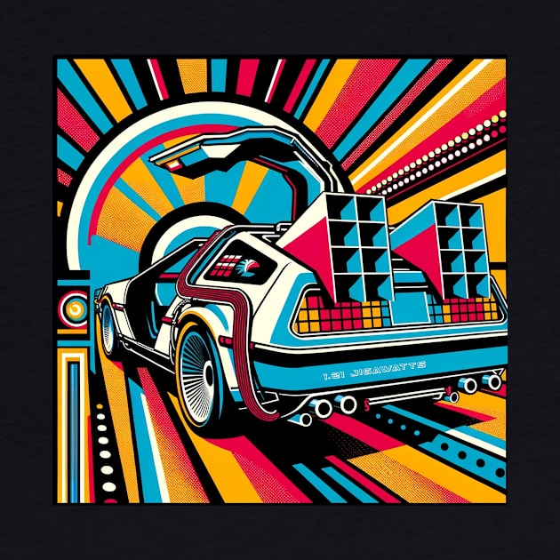 Back to the Future - Delorean Pop Art by PoshFitness